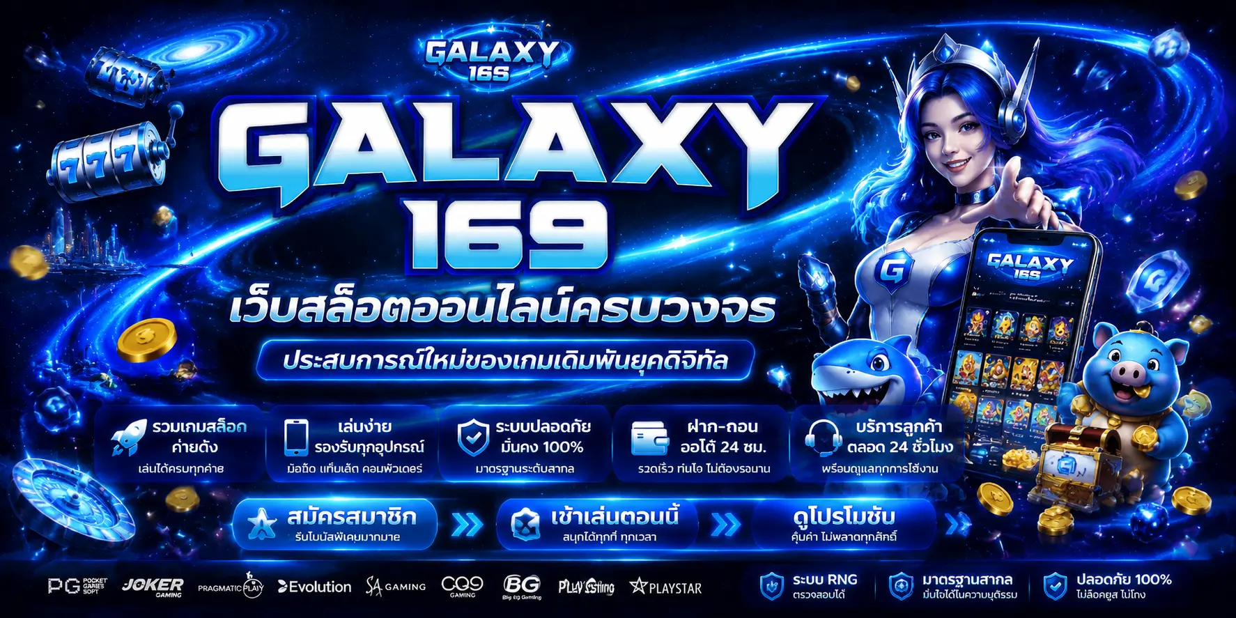Galaxy169 แพลตฟอร์มเกมออนไลน์ยุคใหม่ที่ตอบโจทย์ผู้เล่นทุกระดับ